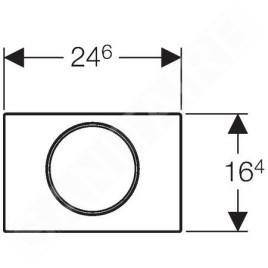 Geberit Sigma10 - Plaque de déclenchement SIGMA10, blanc/doré 115.758.KK.5