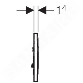Geberit Sigma10 - Plaque de déclenchement SIGMA10, blanc/doré 115.758.KK.5
