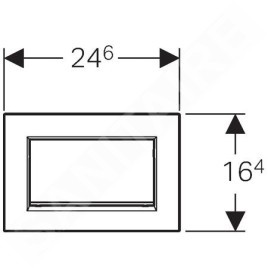 Geberit Sigma30 - Plaque de déclenchement Sigma30, rinçage Start/Stop, blanc/chrome 115.893.KJ.1