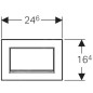 Geberit Sigma30 - Plaque de déclenchement Sigma30, rinçage Start/Stop, blanc/chrome 115.893.KJ.1