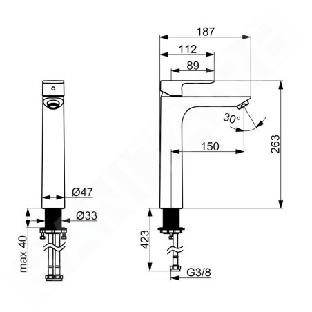 Hansa Basic - Mitigeur de lavabo, chrome 55472203