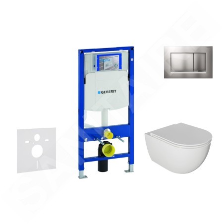 Geberit Duofix - Set de bâti-support, cuvette Oudee et abattant softclose, plaque de déclenchement Sigma30, chrome mat
