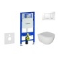 Geberit Duofix - Set de bâti-support, cuvette Oudee et abattant softclose, plaque de déclenchement Sigma30, blanc/chrome