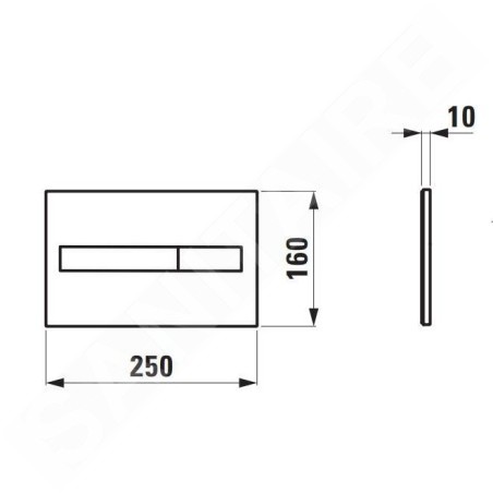 Laufen LIS - plaque de déclenchement AW1, blanc H8956610000001