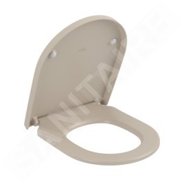 Villeroy & Boch Subway 3.0 - Abattant de WC, SoftClosing, CeramicPlus, Amande 8M42S1AM