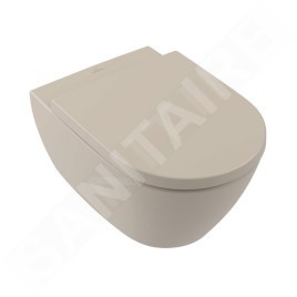 Villeroy & Boch Subway 3.0 - Abattant de WC, SoftClosing, CeramicPlus, Amande 8M42S1AM