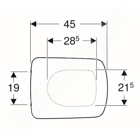 Geberit Selnova Square - Abattant WC, duroplast, blanc 500.332.01.1