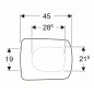 Geberit Selnova Square - Abattant WC, duroplast, blanc 500.332.01.1