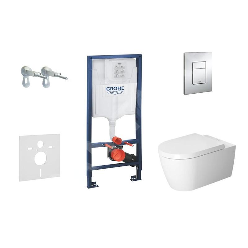 Grohe Rapid SL - Ensemble bâti-support, cuvette de toilette et siège ME by Starck, Rimless, SoftClose, plaque Skate Cosmo, Grohe Rapid SL - Ensemble bâti-support, cuvette de toilette et siège ME by Starck, Rimless, SoftClose, plaque Skate Cosmo,