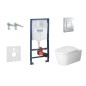Grohe Rapid SL - Ensemble bâti-support, cuvette de toilette et siège ME by Starck, Rimless, SoftClose, plaque Skate Cosmo, Grohe Rapid SL - Ensemble bâti-support, cuvette de toilette et siège ME by Starck, Rimless, SoftClose, plaque Skate Cosmo,