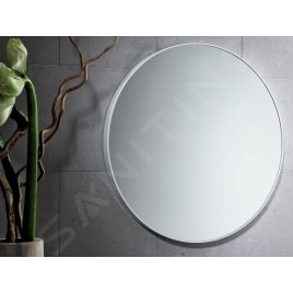 Sapho Accessoires de salle de bains Gedy - Miroir dans un cadre, diamètre 60 cm, blanc 600002