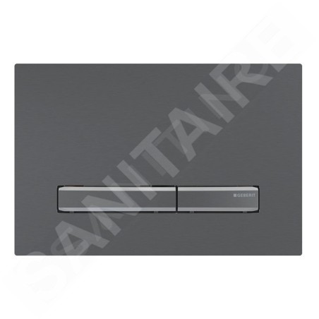 Geberit Sigma50 - Plaque de déclenchement, easy to clean, chrome noir brossé 115.671.QD.2