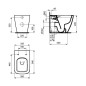 Ideal Standard i.Life B - WC à poser, évacuation Vario, RimLS+, blanc T461601 Ideal Standard i.Life B - WC à poser, évacuation Vario, RimLS+, blanc T461601