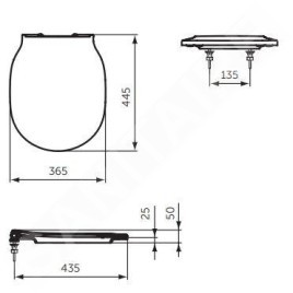 Ideal Standard Connect Air - Abattant WC wrapover, Soft-Close, noir E0368V3
