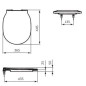 Ideal Standard Connect Air - Abattant WC wrapover, Soft-Close, noir E0368V3