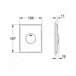 Grohe Skate - Plaque de déclenchement, chrome mat 37547P00