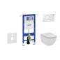 Geberit Duofix - Bâti-support pour WC suspendu avec plaque de déclenchement Sigma01, blanc alpin + Ideal Standard Tesi - Geberit Duofix - Bâti-support pour WC suspendu avec plaque de déclenchement Sigma01, blanc alpin + Ideal Standard Tesi -