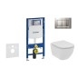 Geberit Duofix - Set de bâti-support, WC suspendu Rimless + abattant SoftClose Ideal Standard Tesi, plaque de déclenchement Geberit Duofix - Set de bâti-support, WC suspendu Rimless + abattant SoftClose Ideal Standard Tesi, plaque de déclenchement