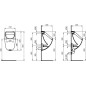 Ideal Standard Urinoirs - Urinoir, arrivée d'eau arrière, blanc E567101 Ideal Standard Urinoirs - Urinoir, arrivée d'eau arrière, blanc E567101