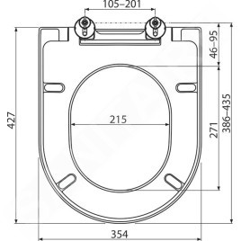 Ravak Chrome - Abattant de WC, SoftClose, blanc X01549