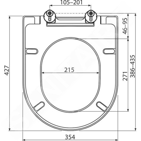 Ravak Chrome - Abattant de WC, SoftClose, blanc X01549