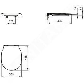 Ideal Standard Connect Air - Abattant de toilette, blanc E036701