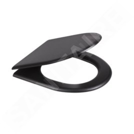 Sanela WC en inox - Abattant de toilette, noir SLZN 31C