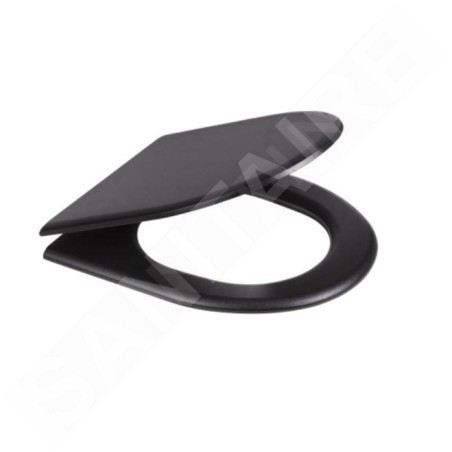 Sanela WC en inox - Abattant de toilette, noir SLZN 31C