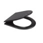 Sanela WC en inox - Abattant de toilette, noir SLZN 31C