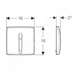 Geberit Systèmes de chasse d’eau - Commande électronique de chasse d'eau d’urinoir, alimentation secteur, chrome mat