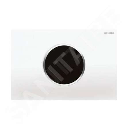 Geberit Sigma10 - Commande électronique de chasse d'eau, alimentation  secteur, blanc / chrome brillant 115.907.KJ.6
