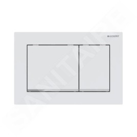 Geberit Omega30 - Plaque de déclenchement, blanc mat /chrome brillant 115.080.JT.1