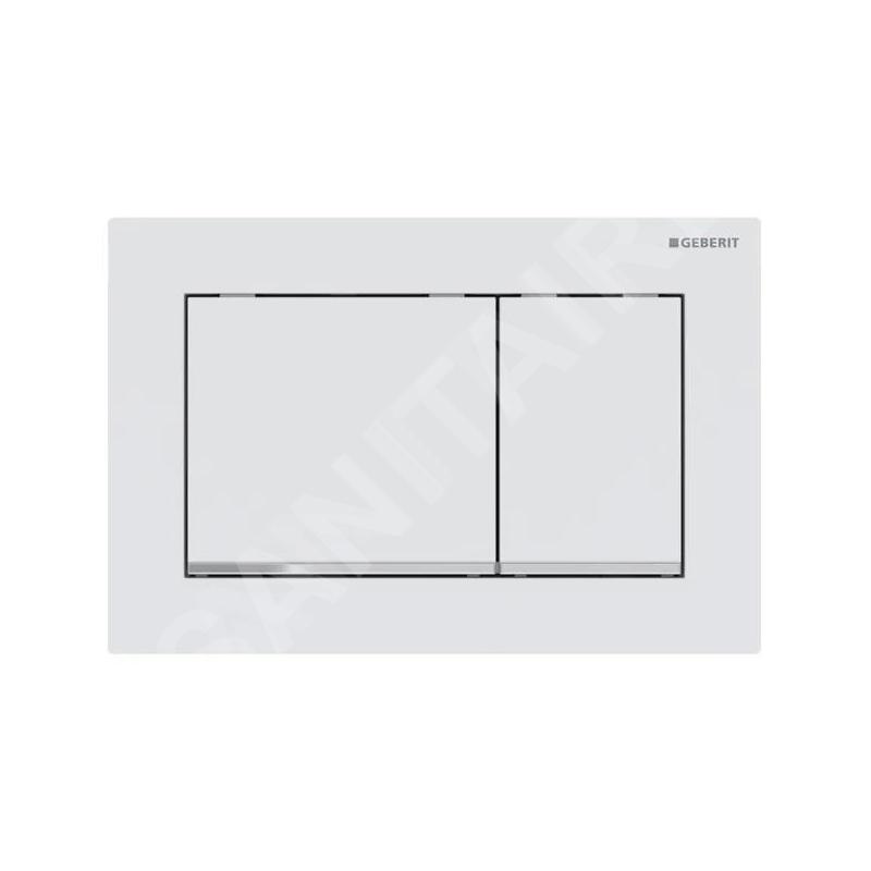 Geberit Omega30 - Plaque de déclenchement, blanc mat /chrome brillant 115.080.JT.1