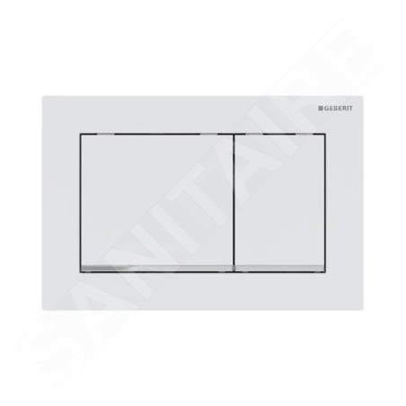 Geberit Omega30 - Plaque de déclenchement, blanc mat /chrome brillant 115.080.JT.1
