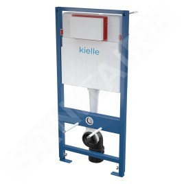 kielle Genesis - Set de bâti-support, cuvette Architectura et abattant softclose, CeramicPlus, plaque de déclenchement Gemini