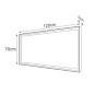 Sapho Sort LED - Mirroir avec éclairage LED, 1200x700 mm, noir mat ST120 Sapho Sort LED - Mirroir avec éclairage LED, 1200x700 mm, noir mat ST120