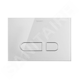 Duravit DuraSystem - Plaque de déclenchement A1 pour les toilettes, verre blanc WD5002012000