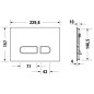 Duravit DuraSystem - Plaque de déclenchement A1 pour les toilettes, verre blanc WD5002012000