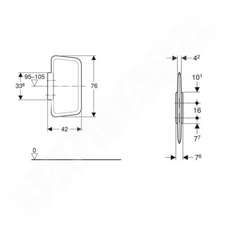 Geberit Accessoires - Séparation d'urinoirs, blanc alpin 115.202.11.1