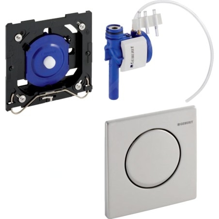 Geberit Systèmes de chasse d’eau - Commande pour urinoir à déclenchement pneumatique du rinçage Mambo, acier inoxydable brossé