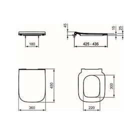 Ideal Standard i.Life B - Abattant de WC, blanc T500201