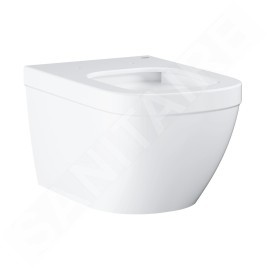 Grohe Solido - Set d’installation murale, toilettes et siège Euro Ceramic, softclose, Triple Vortex, bouton Even, chrome