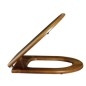 Villeroy & Boch Hommage - abattant de WC avec couvercle, bois - abattant, charnières en laiton allié 9926K600