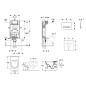 Geberit Kombifix - Bâti-support pour WC suspendu avec plaque de déclenchement Sigma50, blanc alpin + Villeroy Boch – cuvette et Geberit Kombifix - Bâti-support pour WC suspendu avec plaque de déclenchement Sigma50, blanc alpin + Villeroy Boch – cuvette et