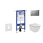 Geberit Duofix - Bâti-support pour WC suspendu avec plaque de déclenchement Sigma01, chrome mat + Ideal Standard Tesi - cuvette Geberit Duofix - Bâti-support pour WC suspendu avec plaque de déclenchement Sigma01, chrome mat + Ideal Standard Tesi - cuvette