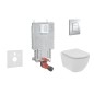 Grohe Uniset - Set de bâti-support, WC suspendu Rimless + abattant Ideal Standard Tesi, plaque de déclenchement Skate Grohe Uniset - Set de bâti-support, WC suspendu Rimless + abattant Ideal Standard Tesi, plaque de déclenchement Skate