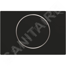 Geberit Sigma10 - Plaque de déclenchement Sigma 10, noir mat/ inox 115.758.14.5