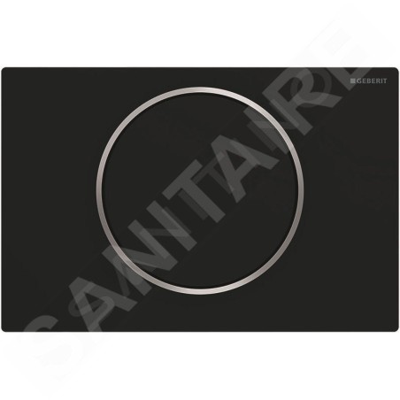 Geberit Sigma10 - Plaque de déclenchement Sigma 10, noir mat/ inox 115.758.14.5