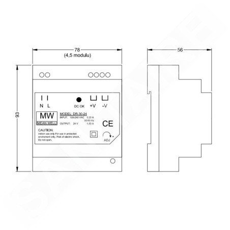 Sanela Sources d’alimentation - Source d'alimentation pour rail 85-240V AC/24V CC SLZ 04Y