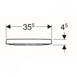 Geberit Selnova Square - abattant de WC, duroplast, Softclose, blanc 501.556.01.1